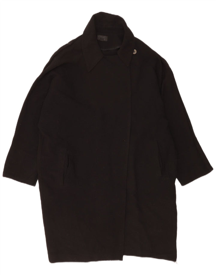 Topshop Abrigo extragrande para mujer UK 12 Mediano Poliéster negro