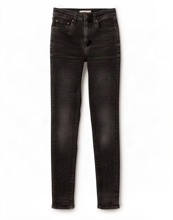 Levi's Vaqueros pitillo de talle alto 721 para mujer W27 L32 Algodón negro
