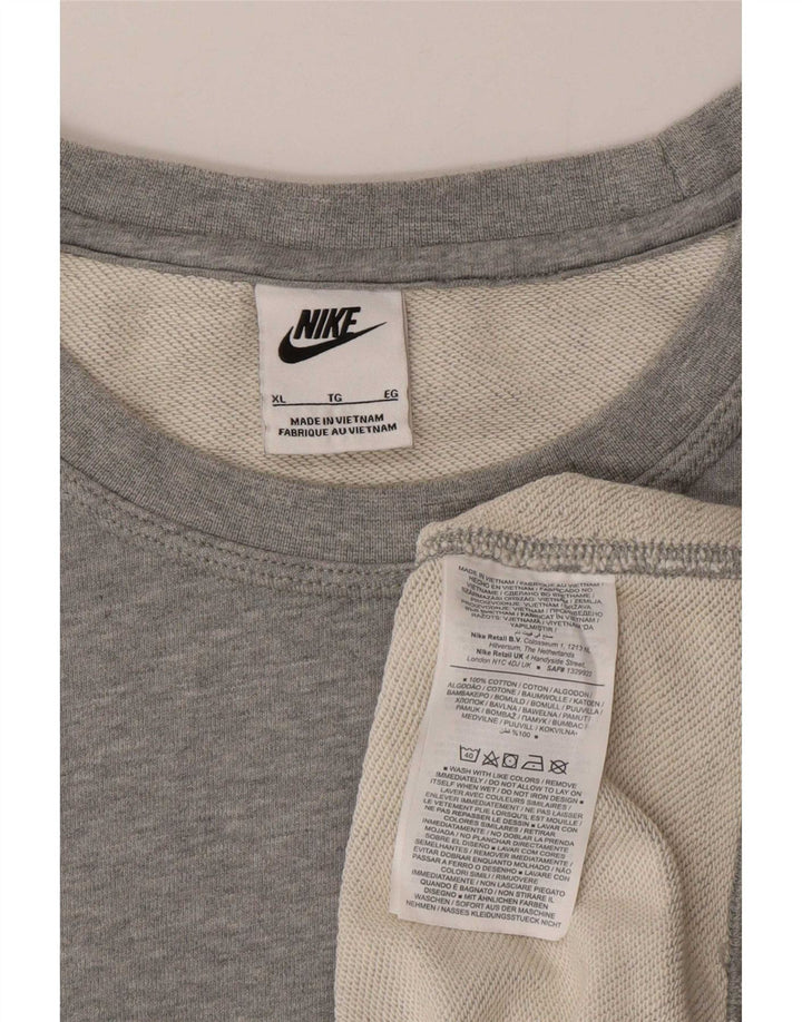 Sudadera Nike Hombre Jumper XL Algodón Moteado Gris