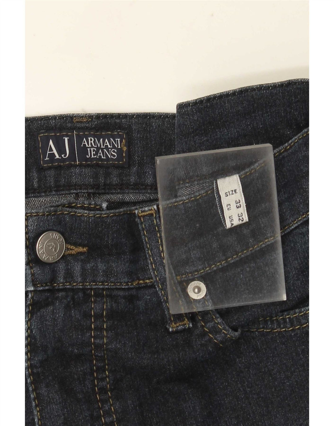 Vaqueros Armani Jeans Mujer Rectos W33 L34 Azul Marino