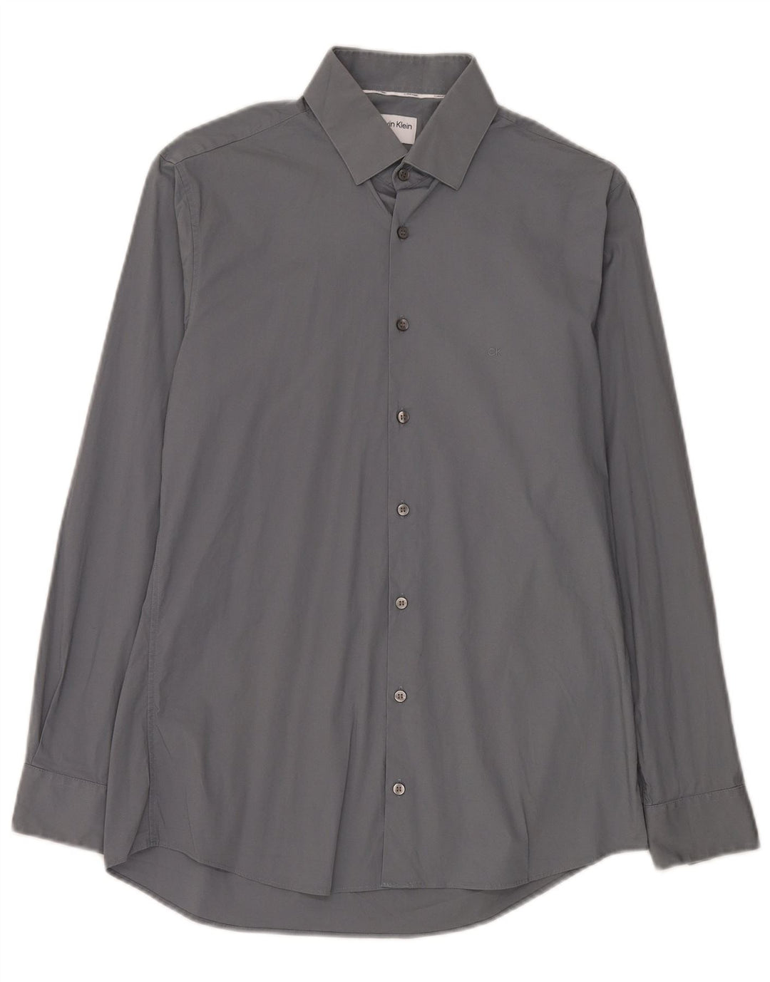 Calvin Klein Camisa Slim Fit para hombre Talla 39 Gris medio