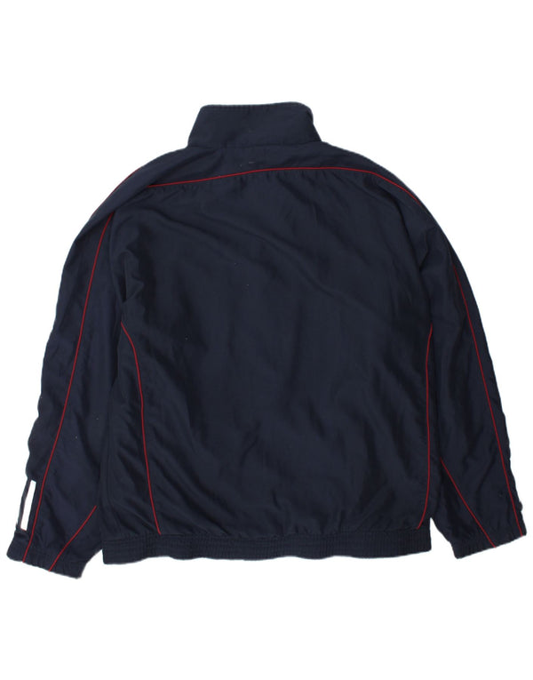 Adidas Mens Chándal Top Chaqueta UK 42/44 Grande Azul Marino Poliéster