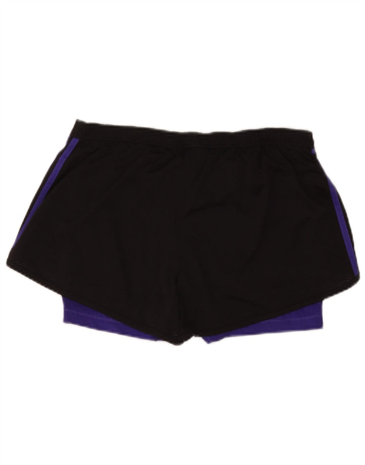 Adidas Pantalones cortos deportivos para mujer UK 12/14 Mediano Negro Colorblock Poliéster