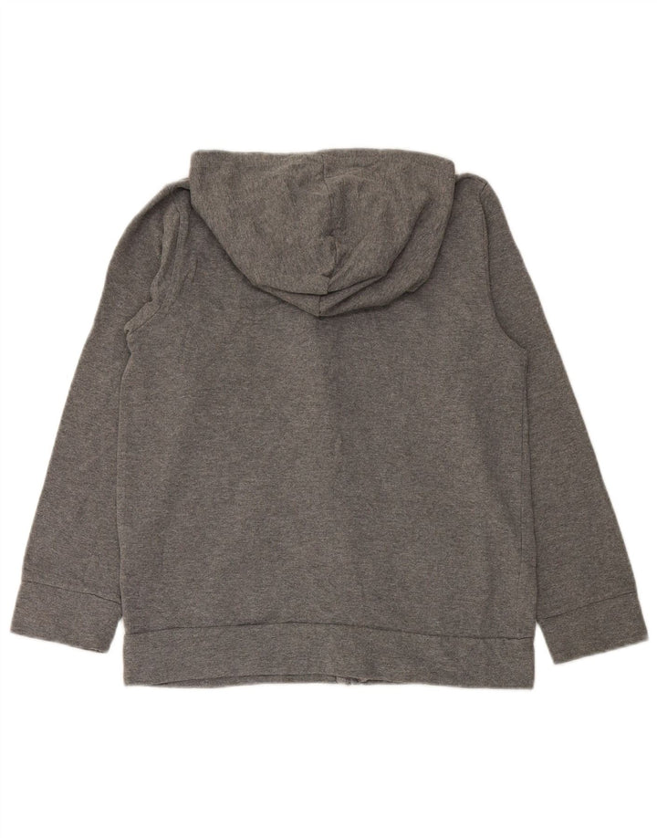 PUMA Suéter con capucha y cremallera gráfica para niños 12-13 años Grande Gris Algodón