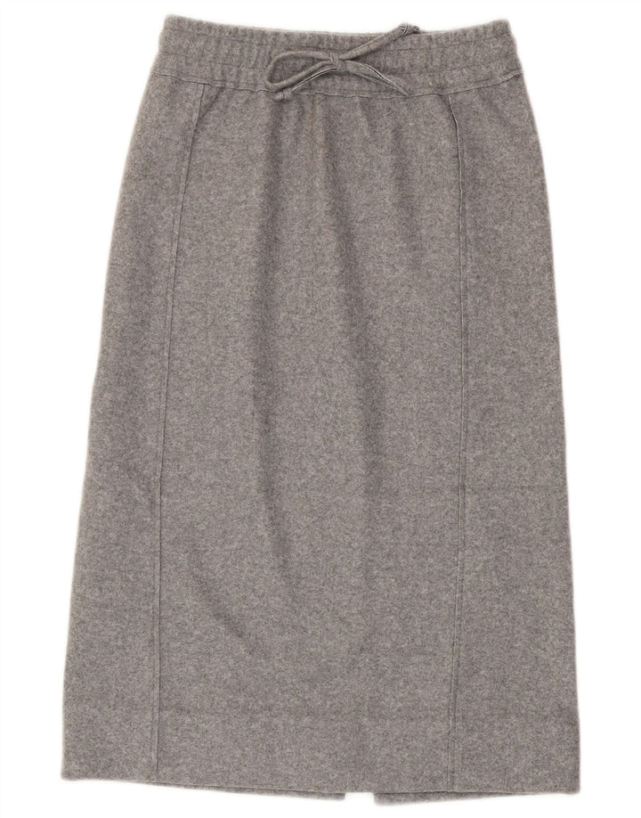 Zara Mujer Falda Midi XS W24 Gris Poliéster