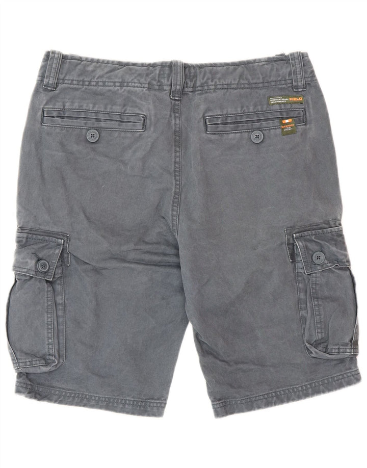 SUPERDRY Pantalones cortos cargo para hombre medianos W32 Algodón gris