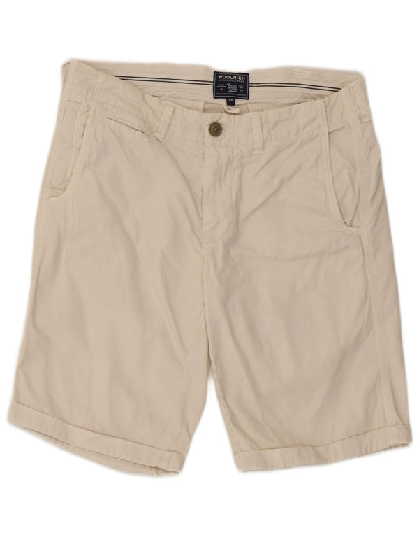 Woolrich Pantalones cortos chinos para hombre W29 Small Off White Cotton