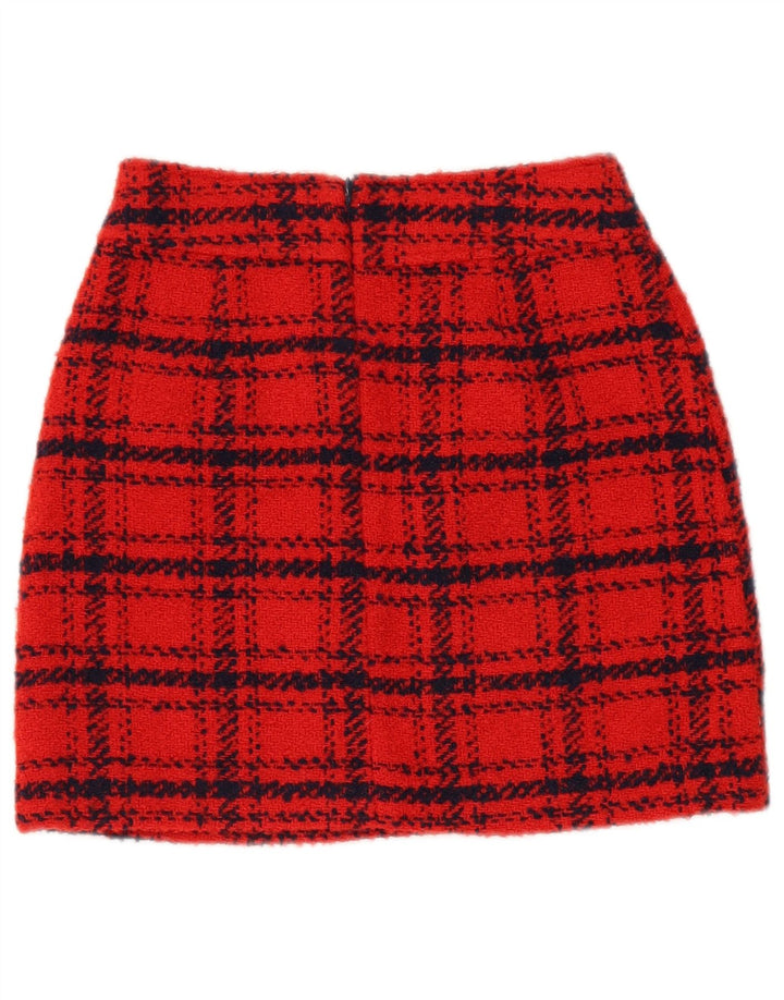 Piombo Minifalda para mujer IT 38 XS W26 Poliéster a cuadros rojos