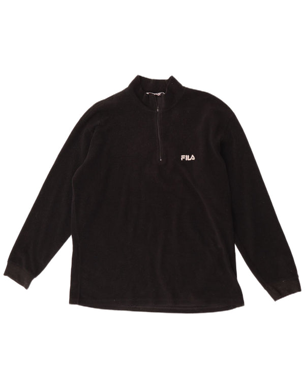 Fila Jersey de forro polar con cuello y cremallera para hombre IT 52/54 Large Black