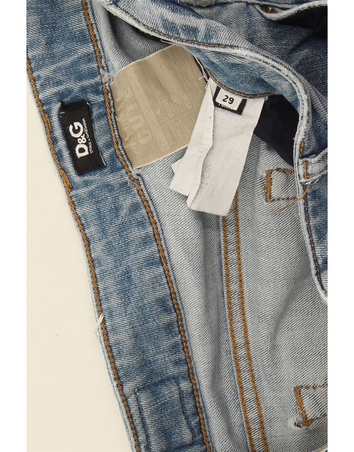 Dolce & Gabbana Vaqueros Slim Desgastados Mujer W29 L32 Algodón Azul