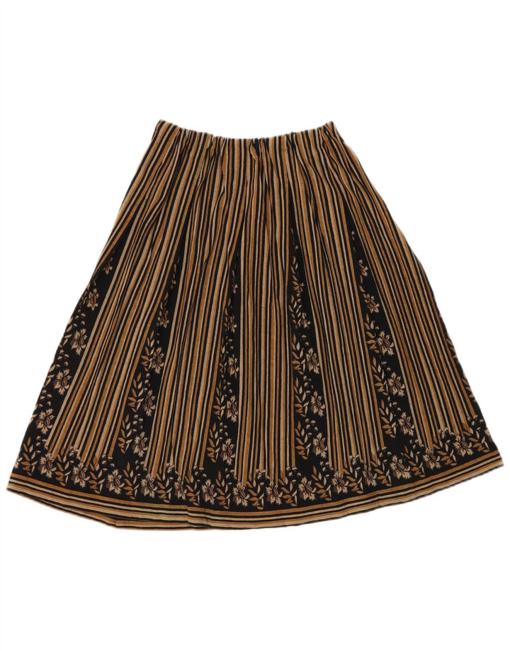 Vintage mujer A-Line falda W30 medio negro rayas