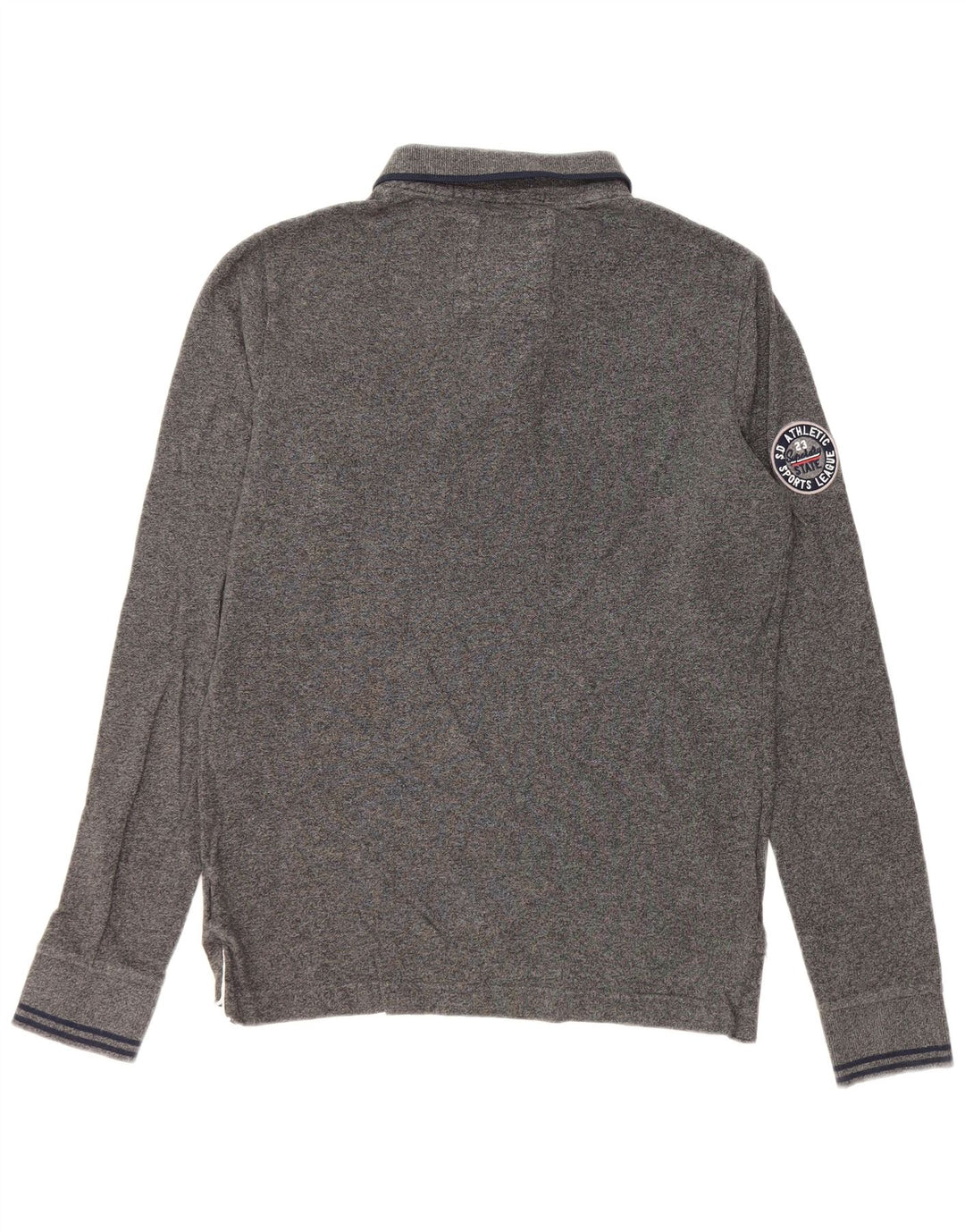 Superdry Polo De Manga Larga Con Gráfico Clásico De Algodón Gris Medio Para Hombre