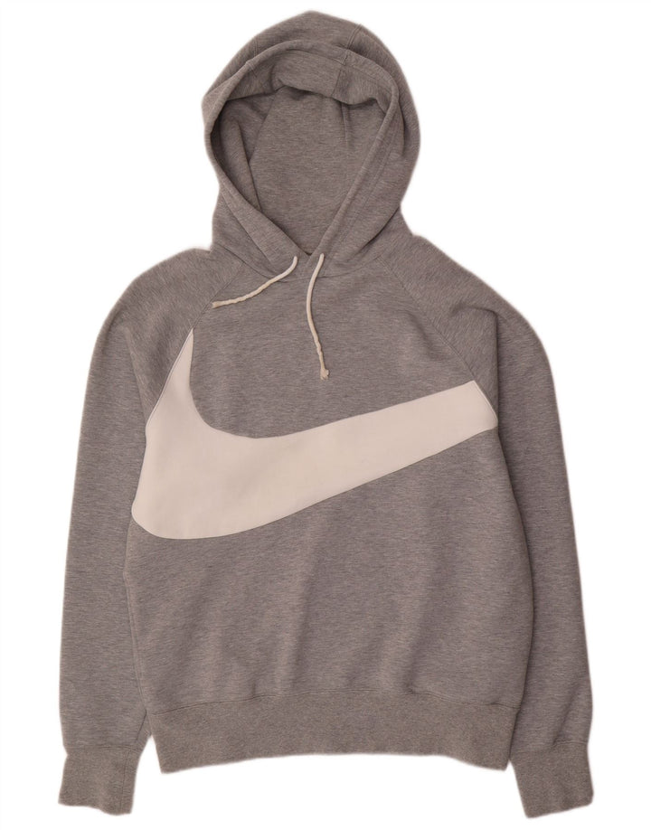 Nike Hombre Sudadera Con Capucha Gráfica Jersey De Algodón Gris Medio