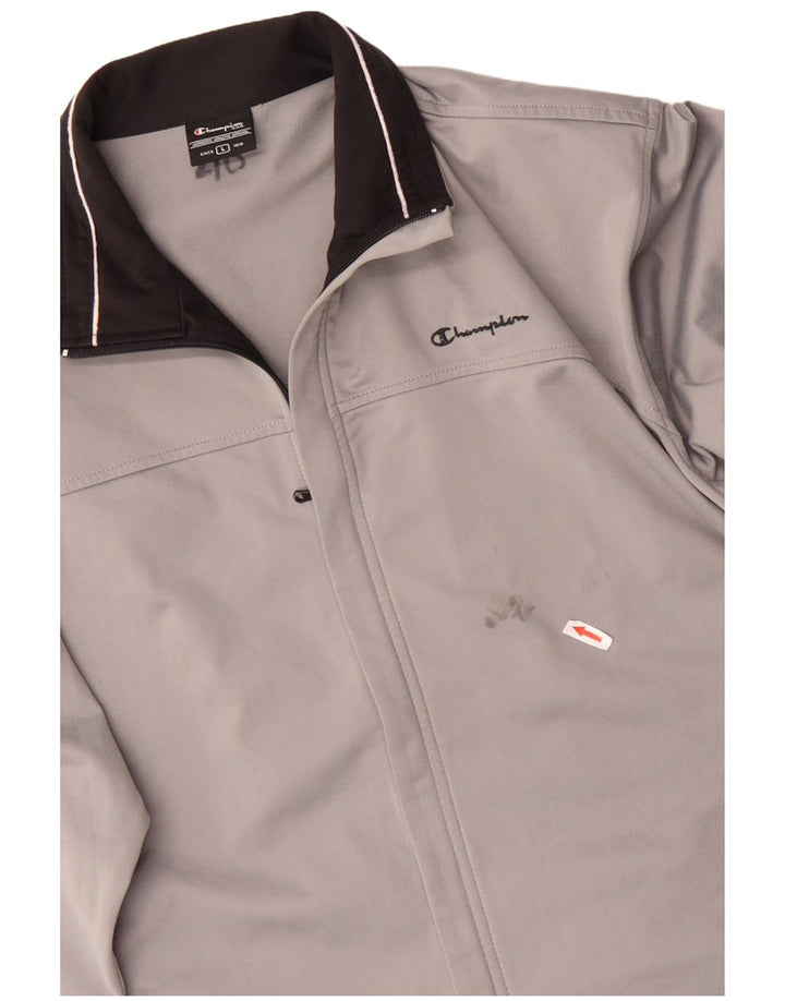 Champion Chándal para hombre Chaqueta superior Grande Gris Poliéster Deportes