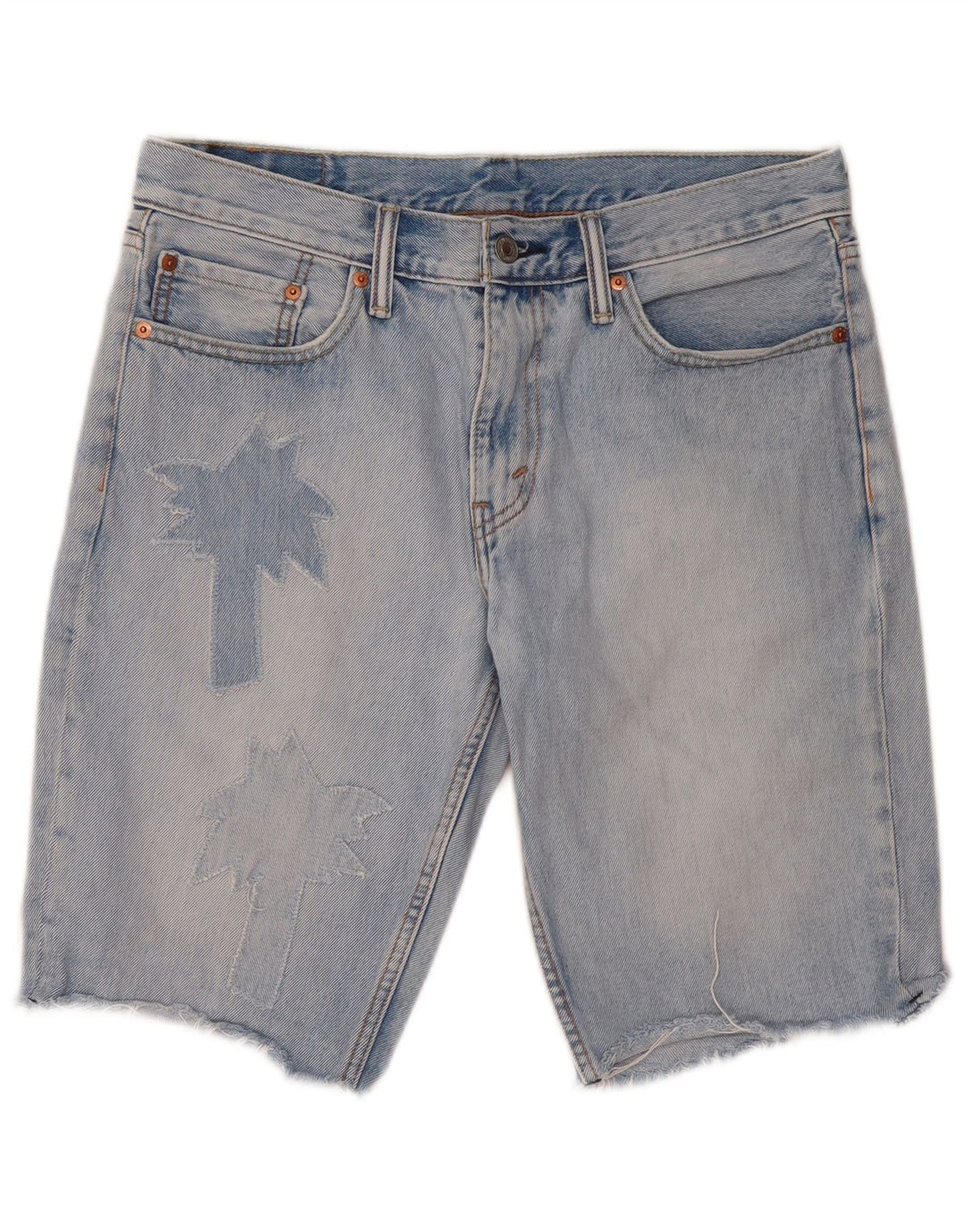 Levi's Mens 511 Graphic Denim Shorts W33 Algodón azul medio
