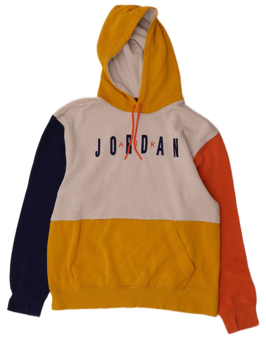 JORDAN Jersey con capucha gráfica para hombre, tamaño mediano, multicolor, color block