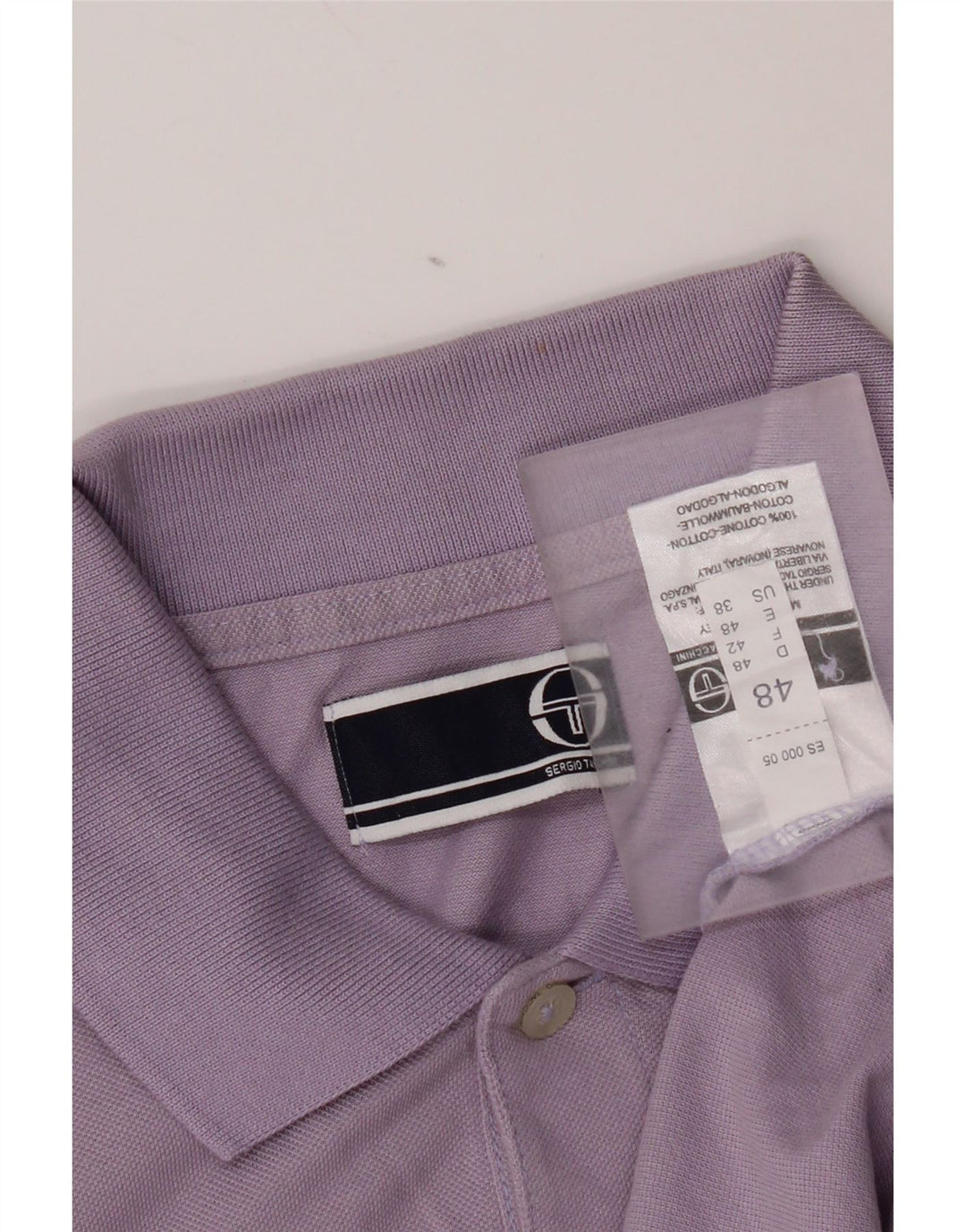 Sergio Tacchini Polo Hombre IT 48 Algodón Morado Medio