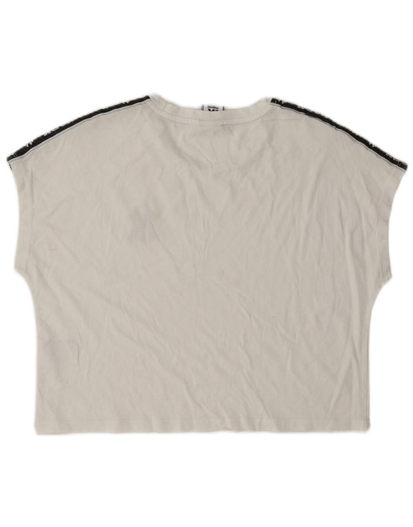 Majestic Camiseta corta con gráfico de los Yankees de Nueva York para mujer Top UK 10 Small White
