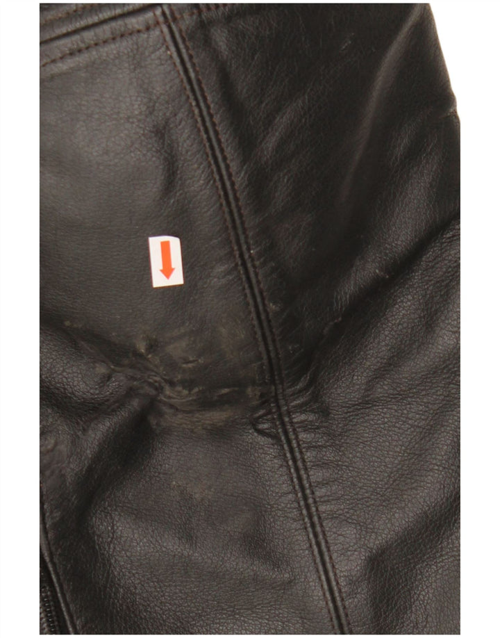 Pantalones de motociclista de cuero Rev'it para hombre IT 48 Medium W30 L29 Cuero negro