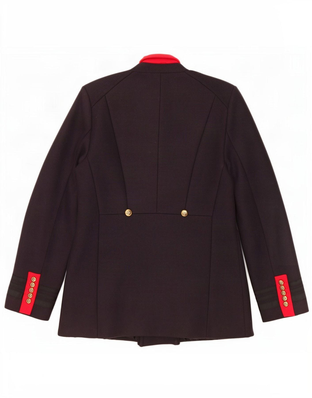 Zara Mujer Chaquetón UK 40 Grande Poliéster Azul Marino