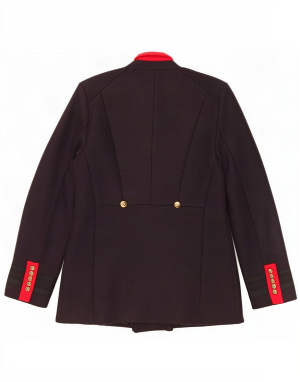 Zara Mujer Chaquetón UK 40 Grande Poliéster Azul Marino