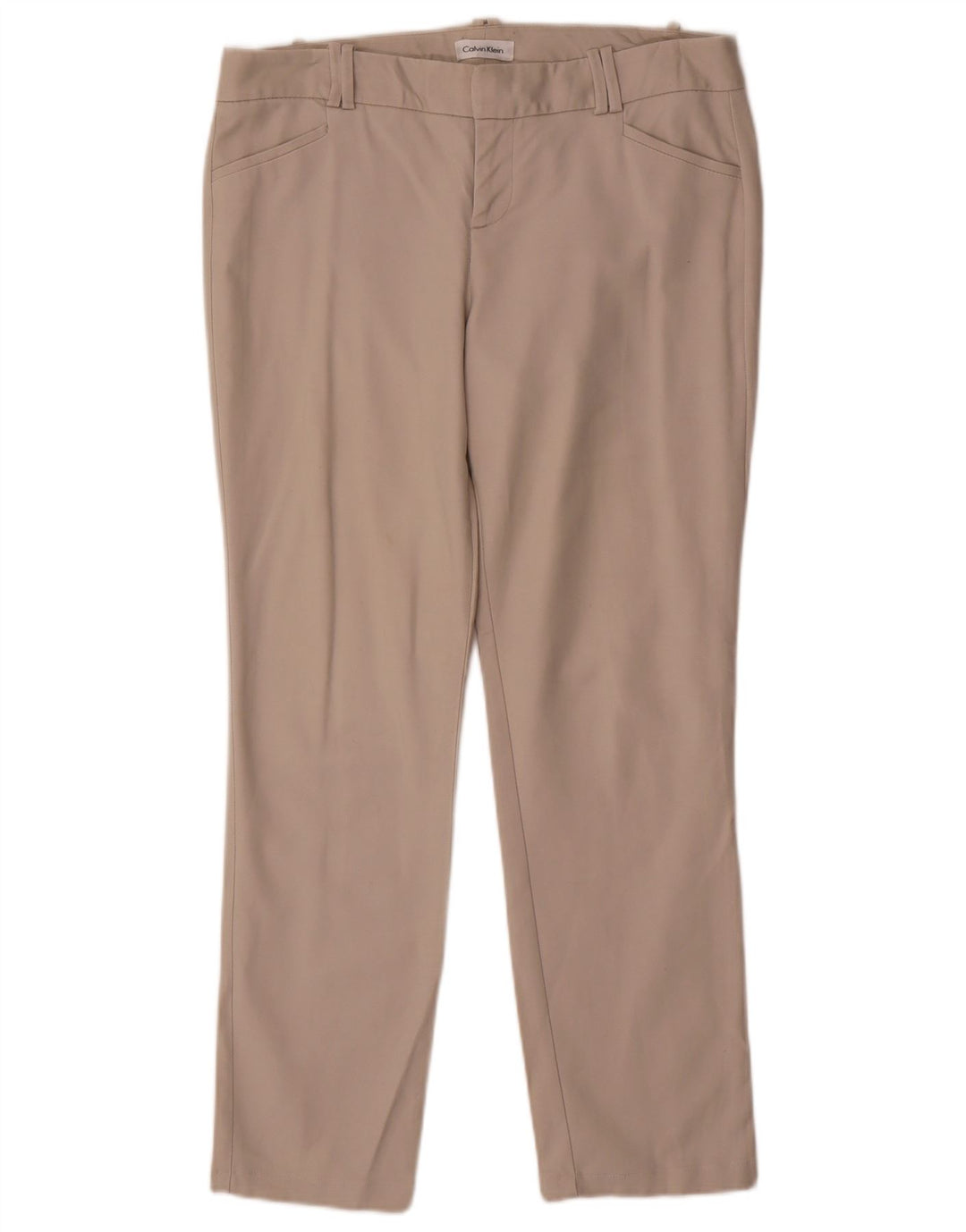 Calvin Klein Pantalones casuales rectos para mujer US 8 Medium W32 L28 Beige