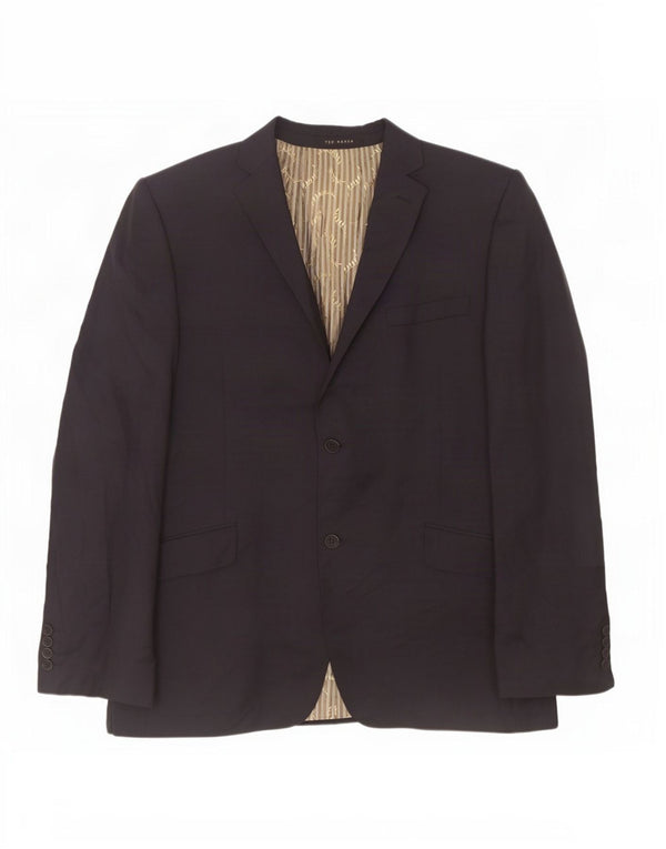 Ted Baker Chaqueta tipo blazer de 2 botones para hombre UK 44 2XL Lana azul marino