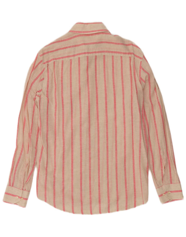 Camisa vintage para hombre mediana a rayas blancas