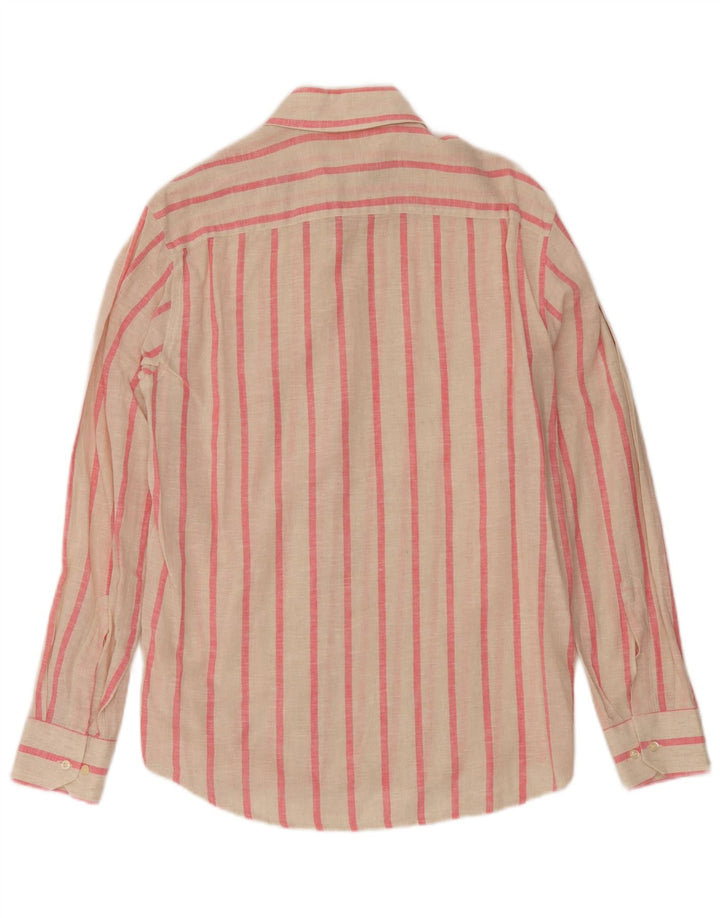 Camisa vintage para hombre mediana a rayas blancas
