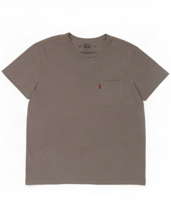 Camiseta Levi's para hombre Top grande de algodón gris