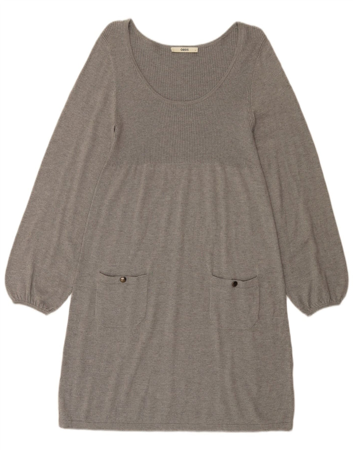 Vestido tipo jersey para mujer Oasis UK 44 Algodón gris grande