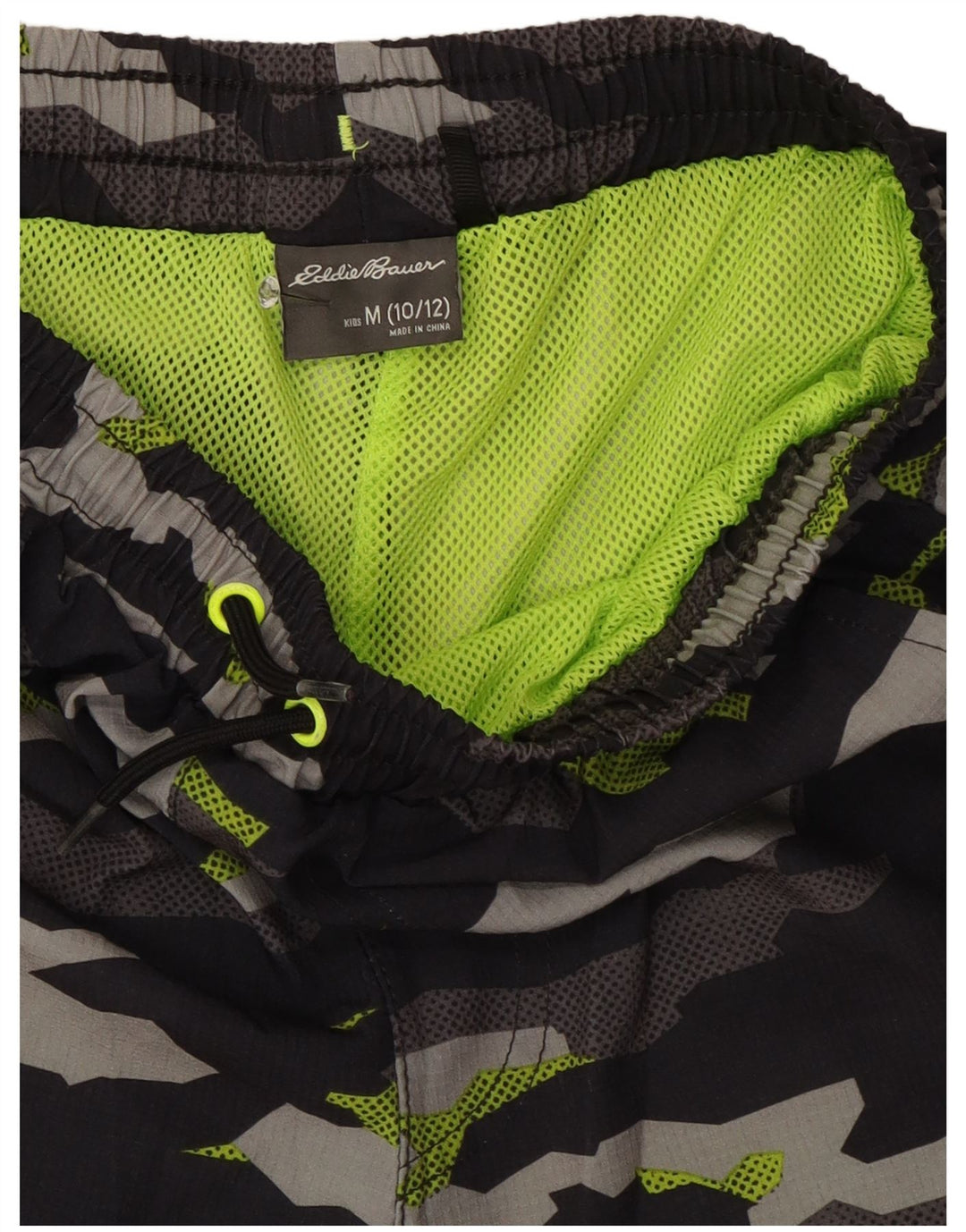 Eddie Bauer Bañador para niño (10-11 años, tamaño Mediano, Camuflaje Negro)