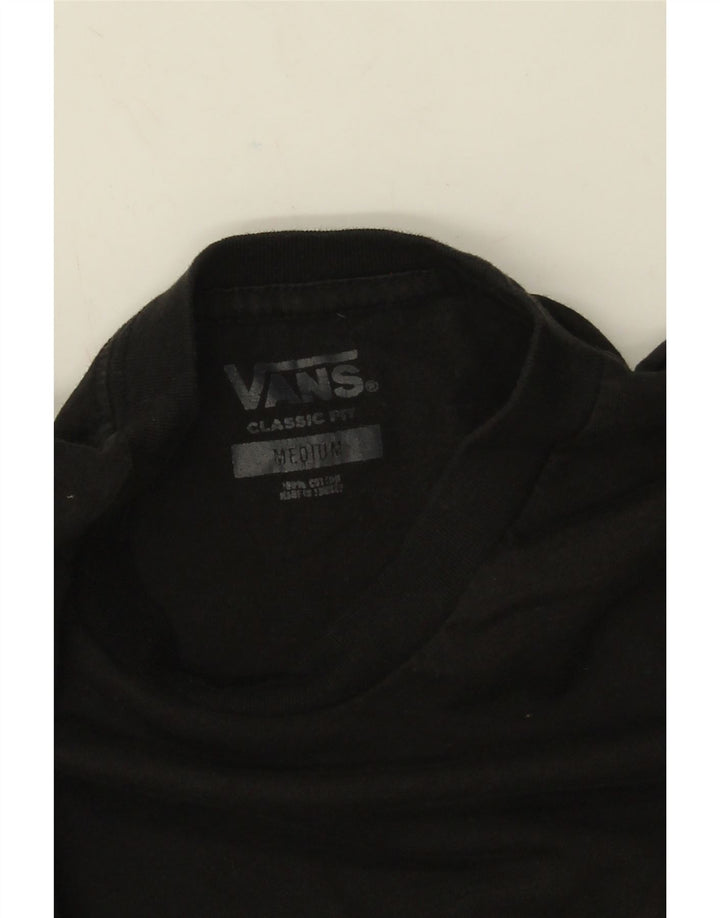 Vans Hombre Classic Fit Graphic Top Manga Larga Algodón Negro Mediano