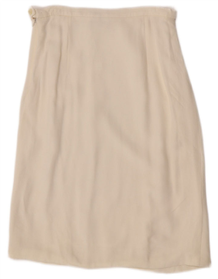 Max Mara Mujer Falda Midi W28 Mediana Blanco Roto