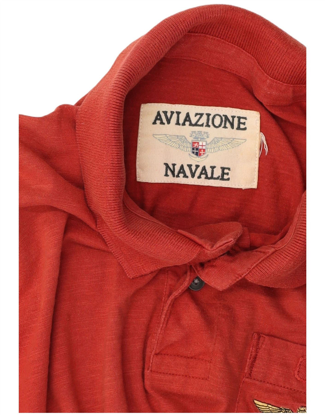AVIAZIONE NAVALE Polo gráfico para hombre rojo mediano