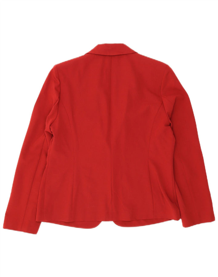Marks & Spencer Chaqueta tipo blazer para mujer UK 44 Poliéster rojo mediano