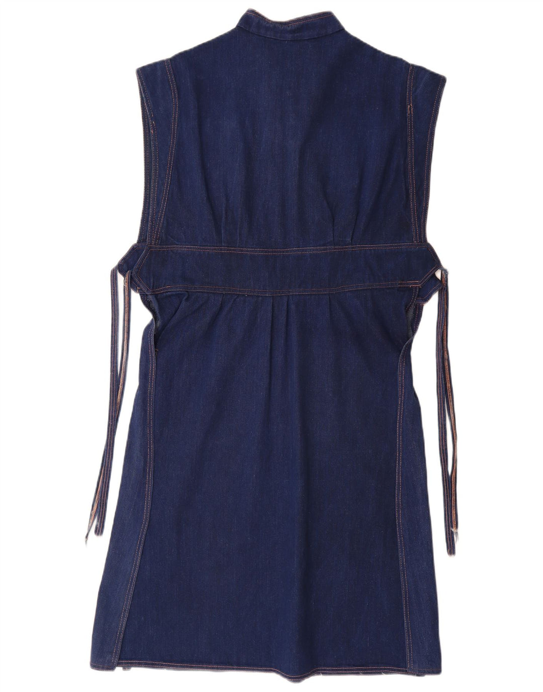 VINTAGE Vestido de mezclilla para mujer Reino Unido 14 Azul medio