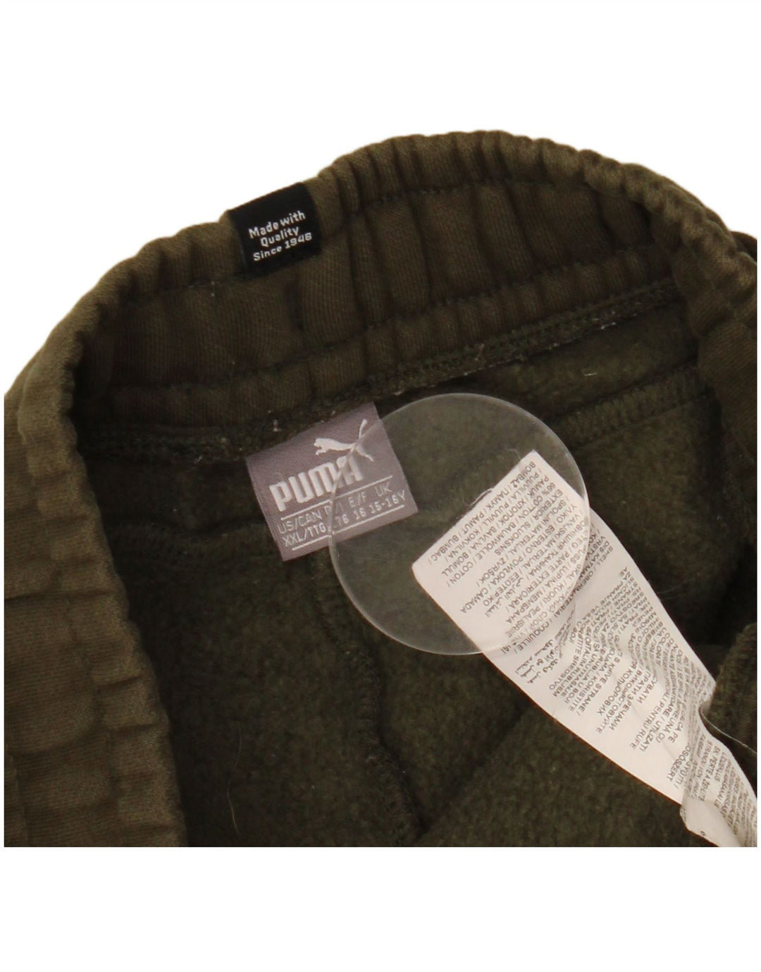 Puma Pantalones de chándal para niño Joggers 15-16 años Caqui Algodón