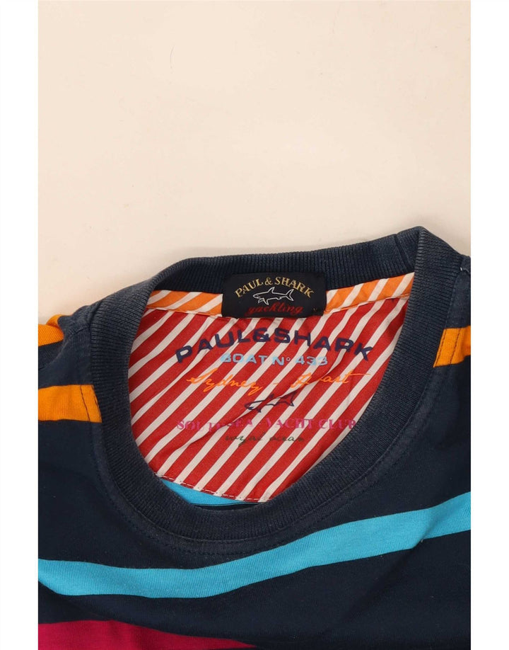 Paul & Shark Camiseta de navegación para hombre Top mediano azul marino a rayas