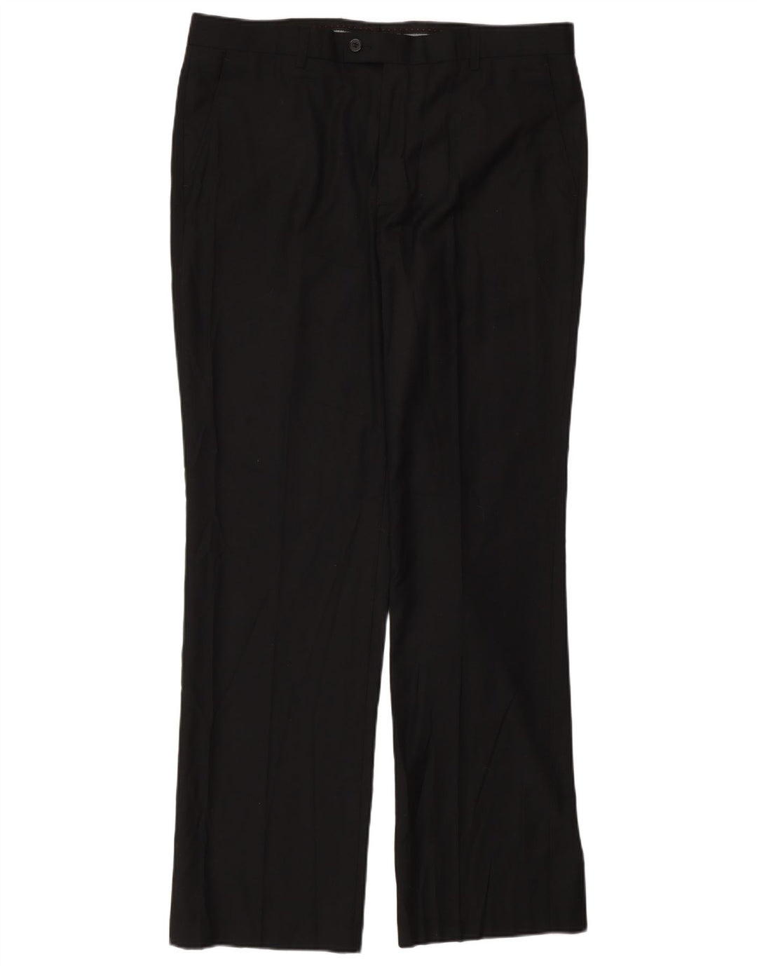 Pierre Cardin Pantalón de traje recto para hombre W36 L32 Poliéster negro
