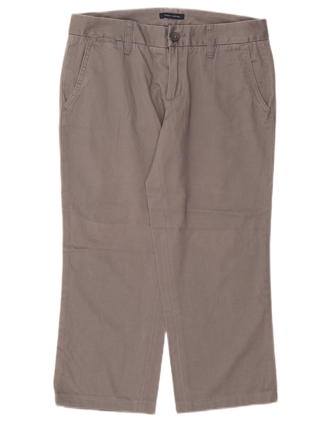 TOMMY HILFIGER Pantalones cortos rectos para mujer US 4 Small W25 L22 Gris