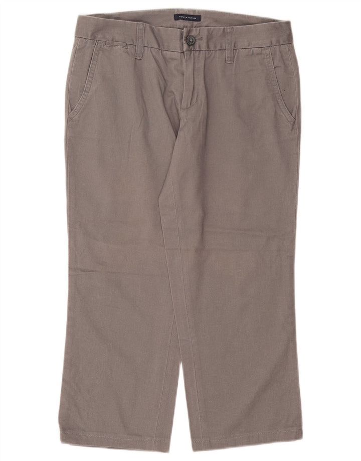 TOMMY HILFIGER Pantalones cortos rectos para mujer US 4 Small W25 L22 Gris