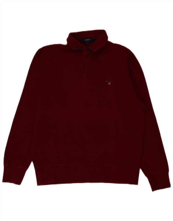 GANT Sudadera con cuello tipo polo para hombre