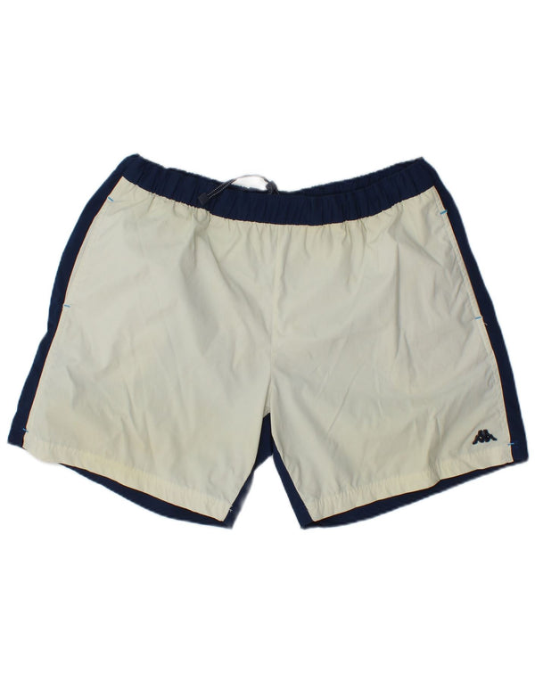 Kappa Pantalón Corto Deportivo Hombre 2XL Off White Colourblock Poliamida Sports