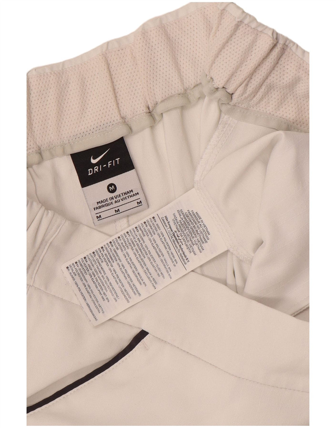 Nike Pantalones cortos chinos Dri Fit para hombre mediano W32 poliéster blanco