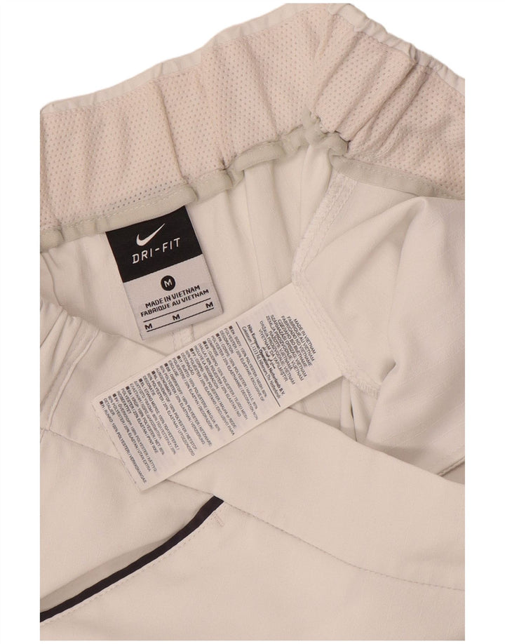 Nike Pantalones cortos chinos Dri Fit para hombre mediano W32 poliéster blanco