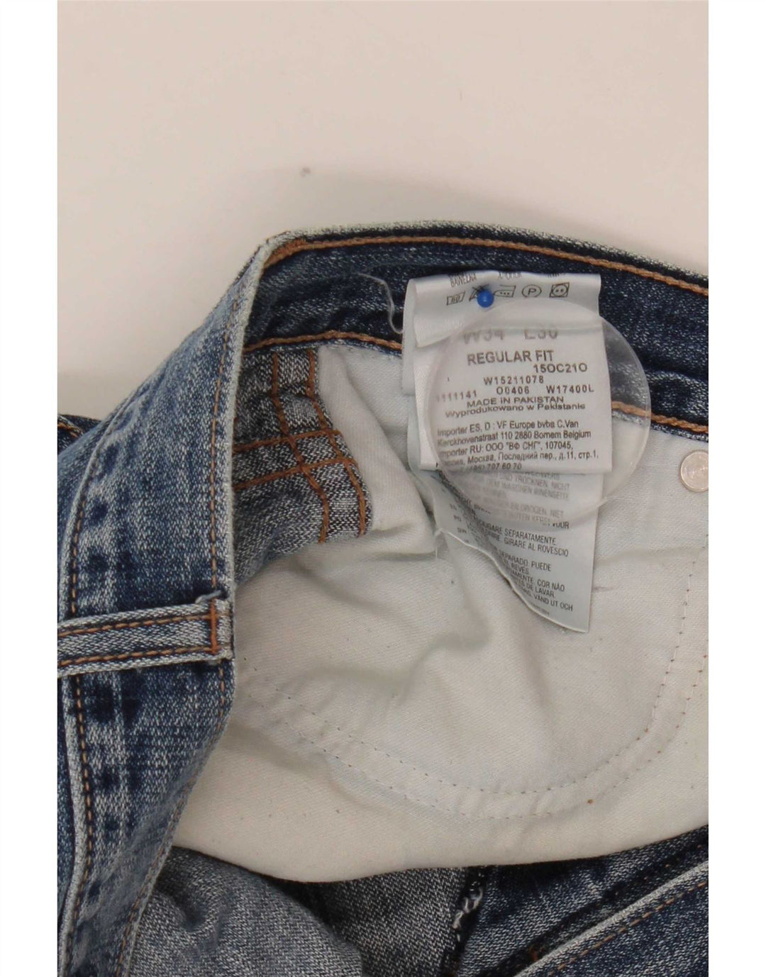 Wrangler Vaqueros rectos de corte regular para hombre W34 L30 Algodón azul