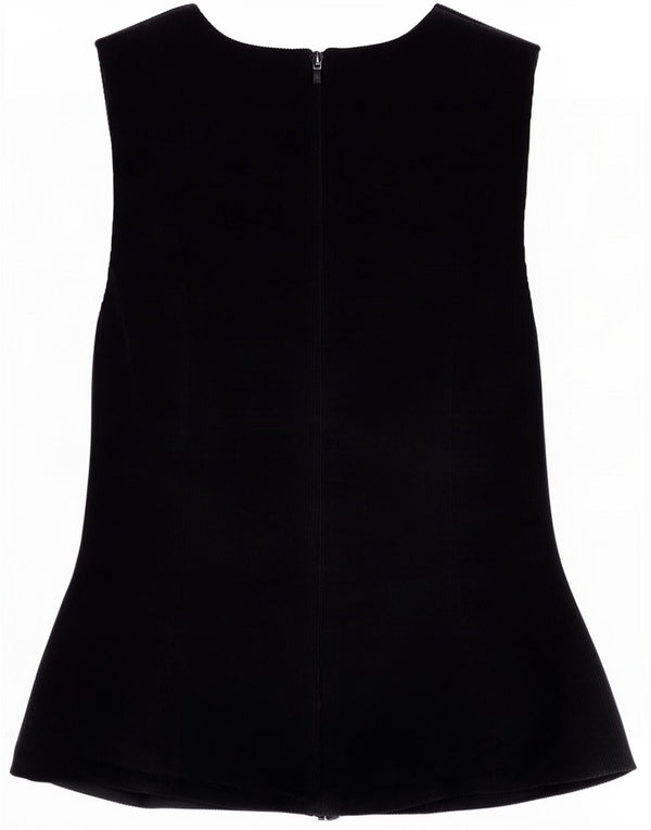 Zara Mujer Blusa Sin Mangas Top UK 8 Small Azul Marino
