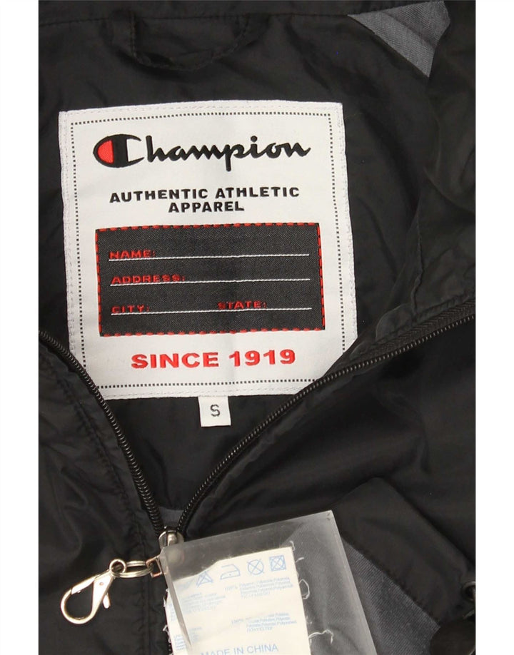 Champion Chaqueta impermeable con capucha para hombre UK 36 Small Black Polyamide