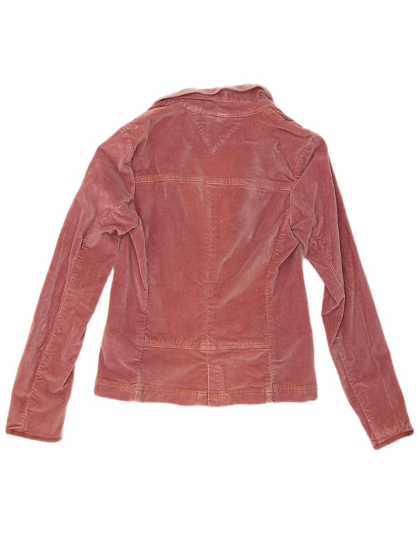 Tommy Hilfiger Chaqueta Blazer de Terciopelo de 3 Botones para Mujer UK 42 Rosa Mediano